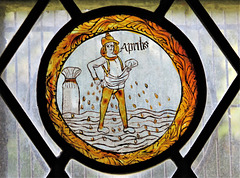 biddenden church, kent  (19)c15 labour of the months glass, april