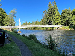 Suspension footbridge across the River Ness