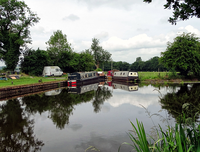 A sleepy corner on the Montgomery Canal near Maesbury Marsh.