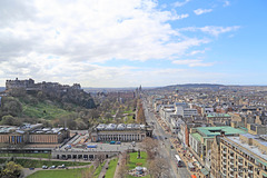 Views from the St Giles Monument in Princes Street