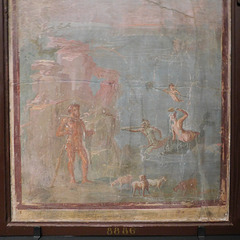 Detail of the Fresco with Polyphemus and Galatea from the House of the Colored Capitals in Pompeii, ISAW May 2022