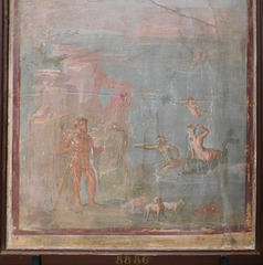 Detail of the Fresco with Polyphemus and Galatea from the House of the Colored Capitals in Pompeii, ISAW May 2022