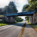 Brücke der Walsumbahn über der Böskenstraße (Voerde-Friedrichsfeld) / 5.10.2024