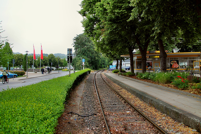 Ennepetalbahn, Museumsbahnsteig am Nirgenaplatz (Gevelsberg) / 24.06.2018