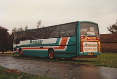 Spencer Coaches F25 TMP at the Smoke House Inn, Beck Row – 21 Oct 1993 (207-20A)