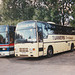 Dawlish Coaches F996 HGE and Turner’s Coaches 818 CHW (H849 AHS) at The Smoke House, Beck Row – Sep 1996 (328-02)