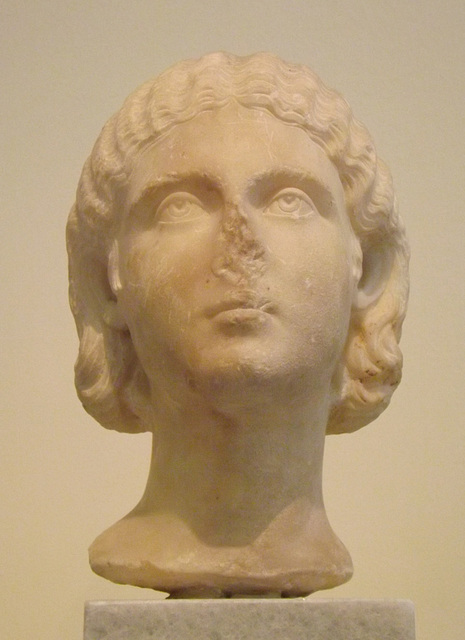 Portrait Head of a Woman found in Athens in the National Archaeological Museum of Athens, May 2014