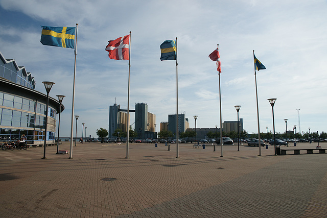 Flags At Ystad Port