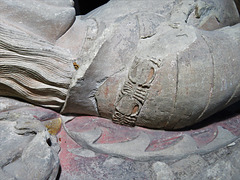 wollaton church, notts; c16 tomb of sir henry willoughby +1528 ss livery collar plus original colour