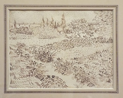 Garden with Flowers Drawing by Van Gogh in the Metropolitan Museum of Art, July 2023