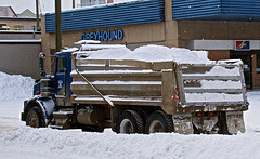 Snow removal in Quesnel, BC Canada.