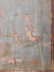 Detail of the Fresco with Polyphemus and Galatea from the House of the Colored Capitals in Pompeii, ISAW May 2022