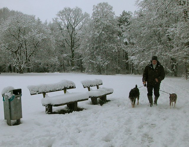 Spaziergänger im Winter ....