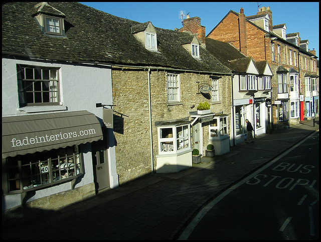 sunny side of a Woodstock street