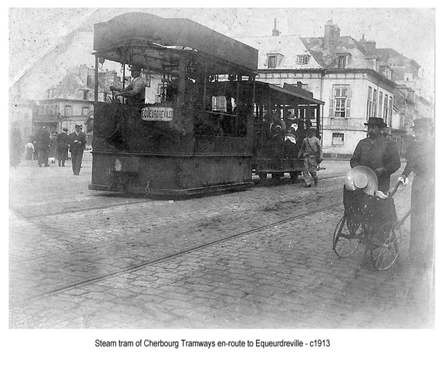 Cherbourg steam en route to Equeurdreville c 1913 by HTS probably