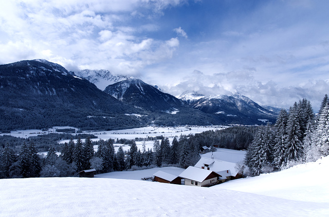 Blick vom Goldberg ins Gailtal