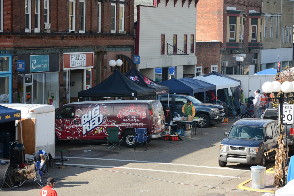 The town square was filled with competitors