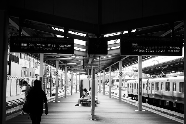 Suburban train platform