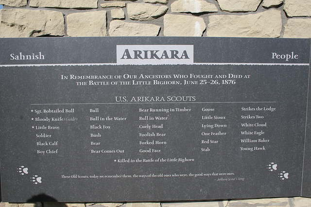 Arikara Indian Memorial Little Bighorn Nationa Monument  Montana,USA 11th September 2011