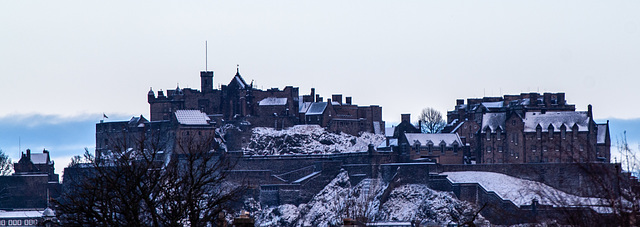 Edinburgh Castle in the snow