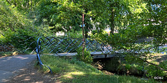 Wrought iron bridge on one of the Ness islands