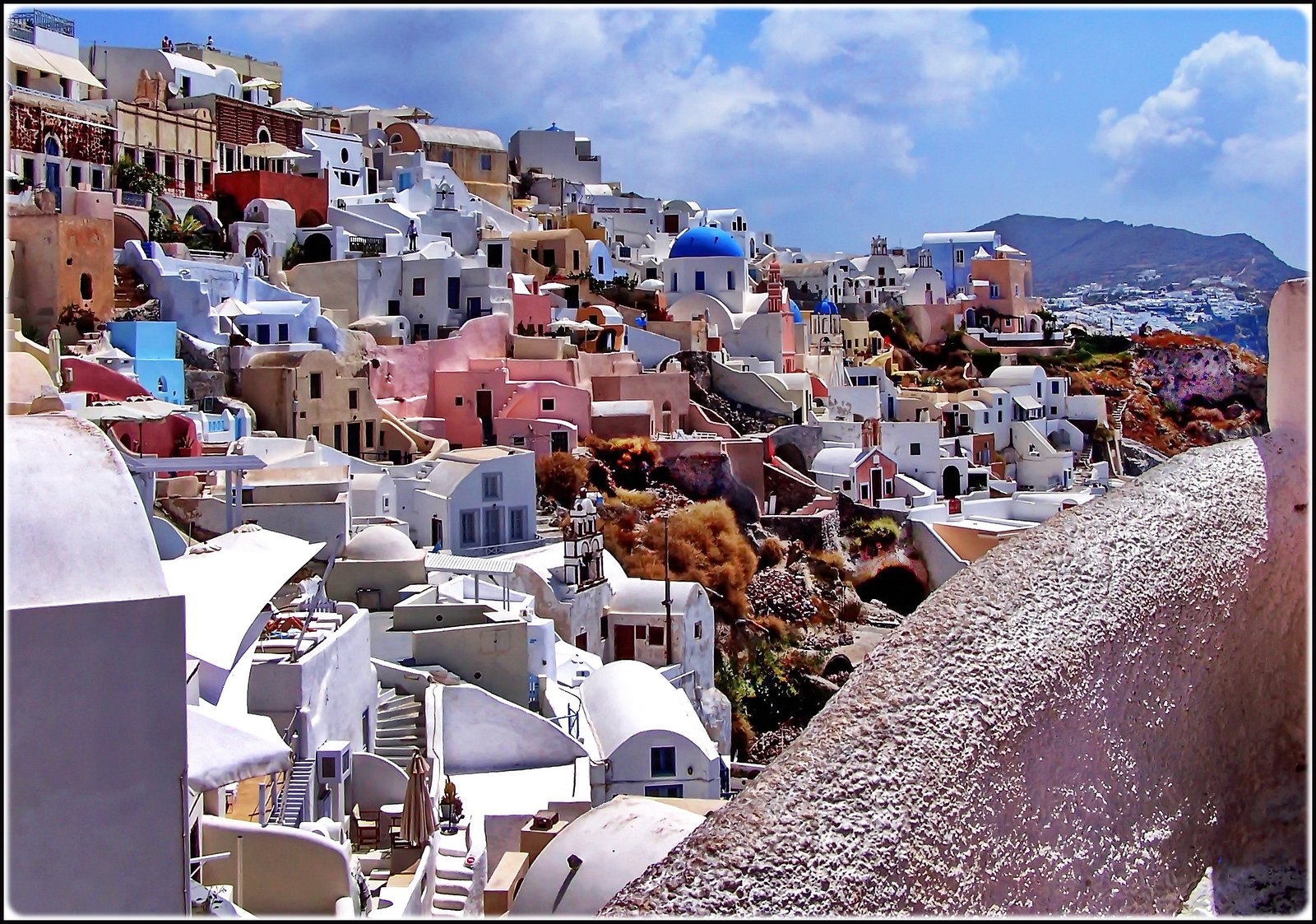 Santorini : panoramica di Oia e le sue Chiese -