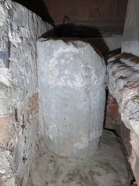 repton church, derbyshire (15)in situ base of the c9 respond pillar of the entrance into the north porticus