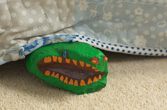 There's a crocodile under the bed!