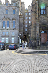 Narrow Alley to Milne Court, in the Old Town, Edinburgh