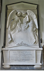 wollaton church, notts; c19 tomb of henry willoughby +1835 angels by westmacott