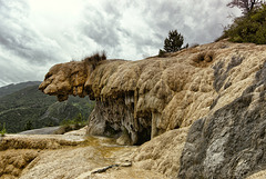 Fontaine pétrifiante de Réotier ( Hautes Alpes ).