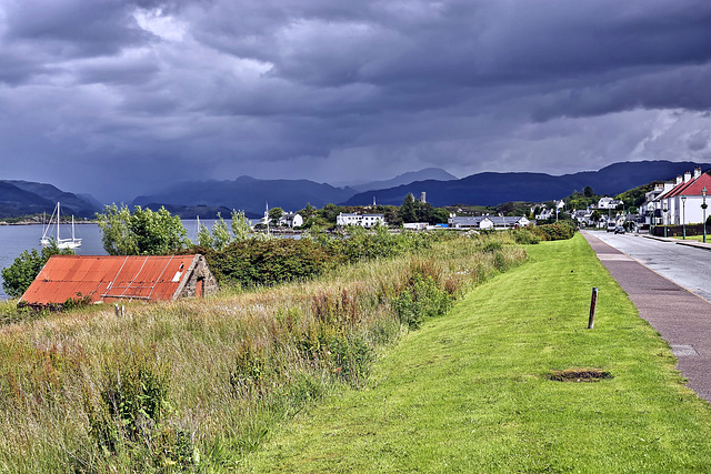 Dark skies over the mainland from Kyleakin, Isle of Skye