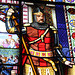 Detail of stained glass in council chamber, Former Town Hall, High Street, Lowestoft, Suffolk