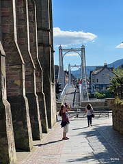 Footbridge across the River Ness in the Inverness city centre