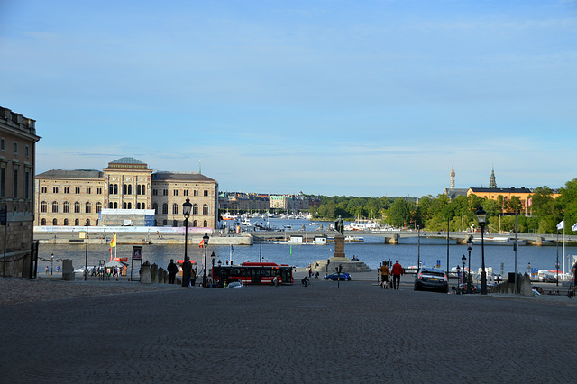 Stockholm gesehen vom Königsplatz beim Schwedischen Schloss