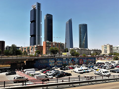 The Four Towers and street art.