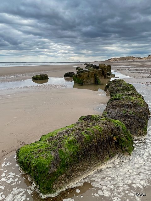 Findhorn Beach on a busy Good Friday afternoon...