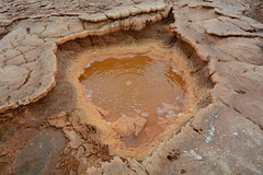 Ethiopia, Danakil Depression, Small Outlet of Boiling Acid of the Gaet'ale Pond