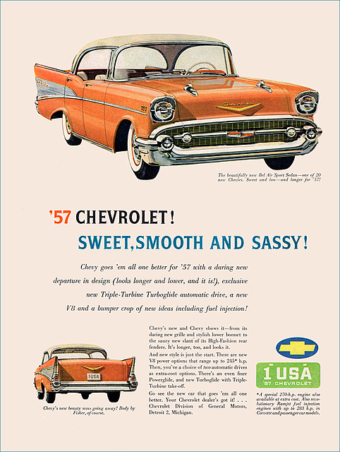 Chevrolet Automobile Ad, 1957