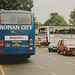 Badgerline (Roman City) 2509 (D509 HHW) and Premier Travel 330 (C330 PEW) in Cambridge – 13 Aug 1988 (70-16)