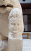 Detail of the Human Head on the Bear of Porcuna in the Archaeological Museum of Madrid, October 2022