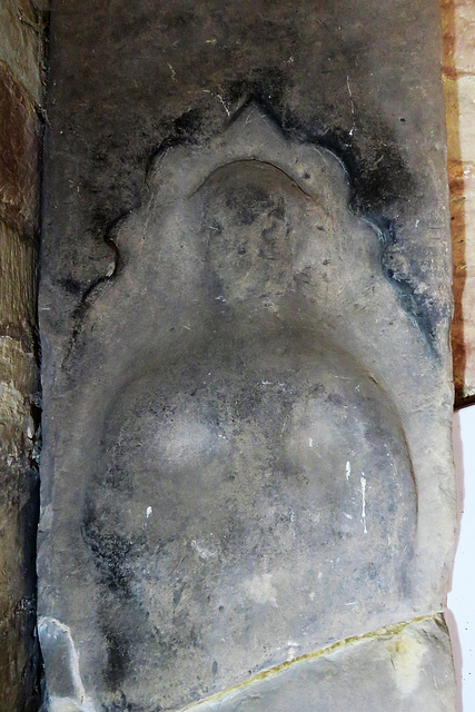 repton church, derbyshire (20)worn early c14 effigy of a priest