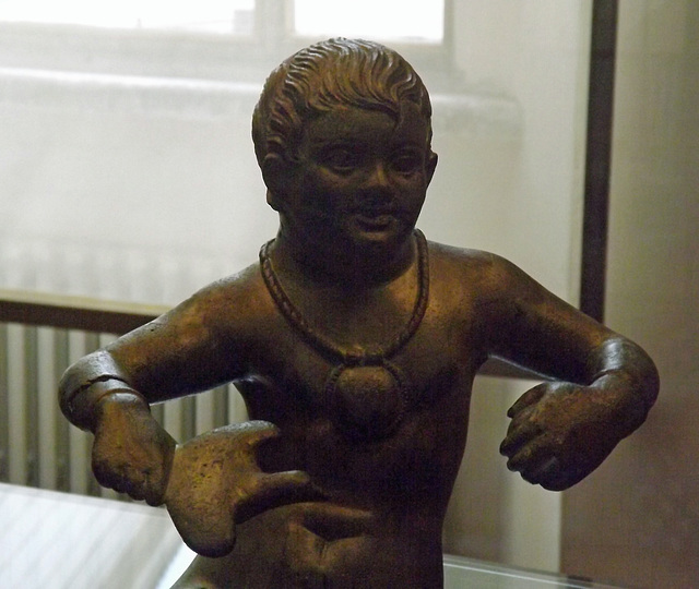 Detail of The Putto Graziani, a Votive Statue of a Seated Child in the Vatican Museum, July 2012