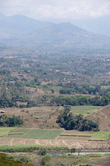 Mountains and farmland