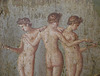 Detail of the Three Graces Fresco from Pompeii, ISAW May 2022