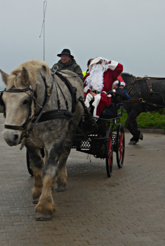 l'arrivée du Père Noel,