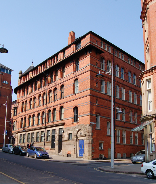 Rear of Watson Fothergill Designed Lace Warehouse On The Corner of Barker Gate and Stoney Street, Lace Market,  Nottingham