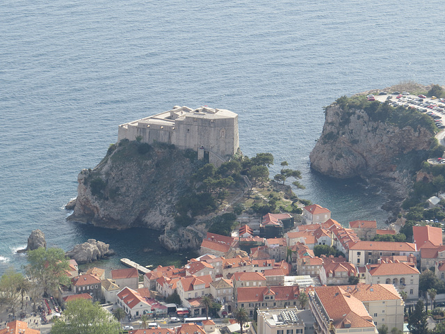 Belvédère sur Dubrovnik : fort Lovrijenac.