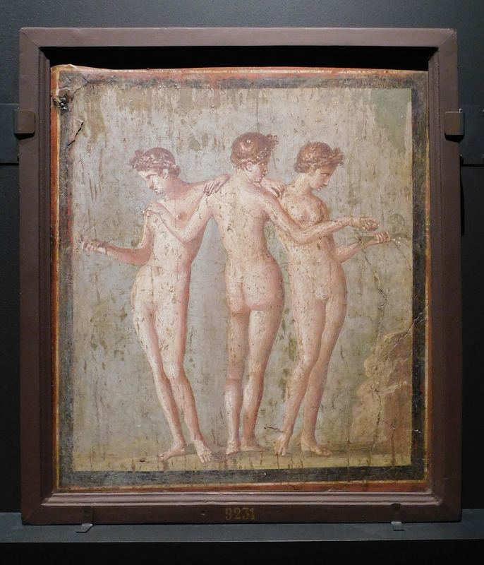 Three Graces Fresco from Pompeii, ISAW May 2022