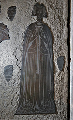 wollaton church, notts ; c15 tomb of richard willoughby +1471 with brass by james reames of london